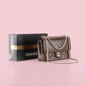 CHANEL, Bags, Rare Chanel Vintage Small 24k Gold Reissue Chain Double Flap  Bag